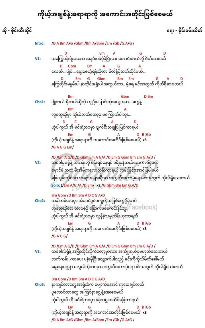 ကိုယ့်အချစ်နဲ့အရာရာကို အ​ကောင်းတိုင်းဖြစ်​စေမယ်