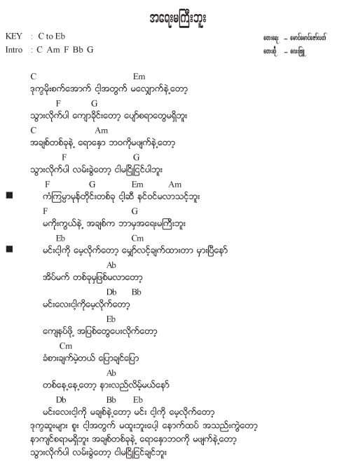 အ​ရေးမကြီးဘူး